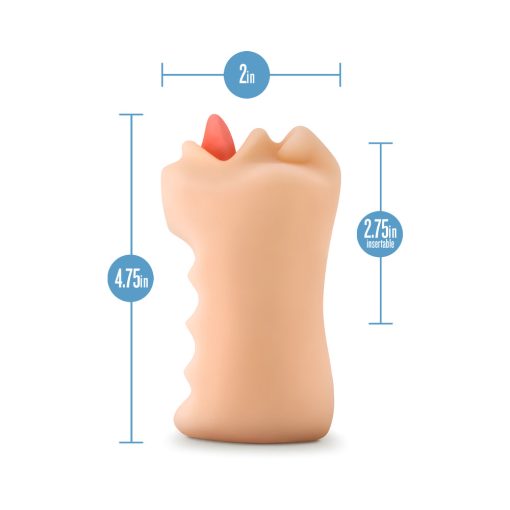 X5 Men Oral Anne Mouth Stroker Beige - Image 9