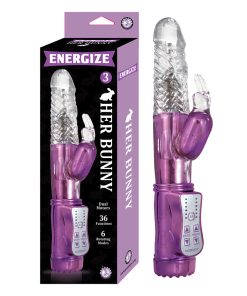 Energize Her Bunny 3 Energize Dual Motors 36 Function 6 Rotation Modes Waterproof Purple