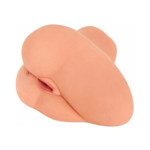 Curve Toys Mistress Perfect Fuck Casey Side Saddle Vibrating Dual Entry Masturbator Beige - Image 2