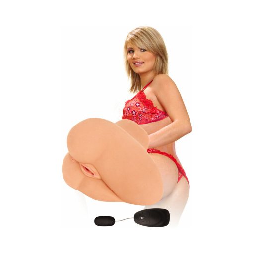 Curve Toys Mistress Perfect Fuck Casey Side Saddle Vibrating Dual Entry Masturbator Beige - Image 3