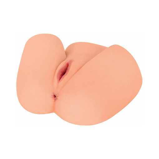 Curve Toys Mistress Perfect Fuck Zoe Jackhammer Vibrating Dual Entry Masturbator Beige - Image 2