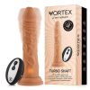 Femmefunn Vortex Turbo Shaft 2.0 8 In. Vibrating Rotating Dildo Beige
