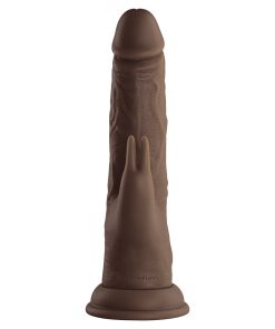 Femmefunn Vortex Turbo Rabbit 2.0 8 In. Dual Stimulation Vibrating Dildo Brown