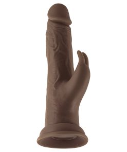 Femmefunn Vortex Turbo Rabbit 2.0 8 In. Dual Stimulation Vibrating Dildo Brown
