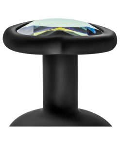Luxe 3-Piece Bling Plug Training Kit With Rainbow Gem Base Black