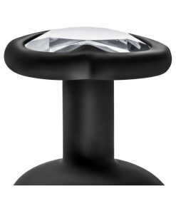 Luxe 3-Piece Bling Plug Training Kit With White Gem Base Black