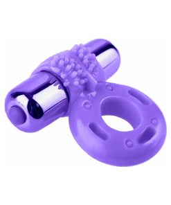 Neon 3-Piece Silicone Vibrating Couples Kit Purple
