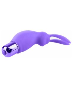 Neon 3-Piece Silicone Vibrating Couples Kit Purple