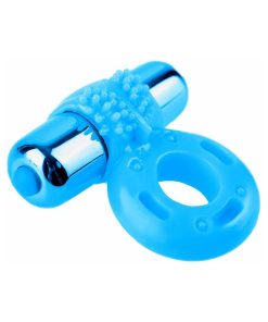 Neon 3-Piece Silicone Vibrating Couples Kit Blue