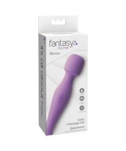 Fantasy For Her Body Massage-Her Rechargeable Silicone Wand Vibrator Purple