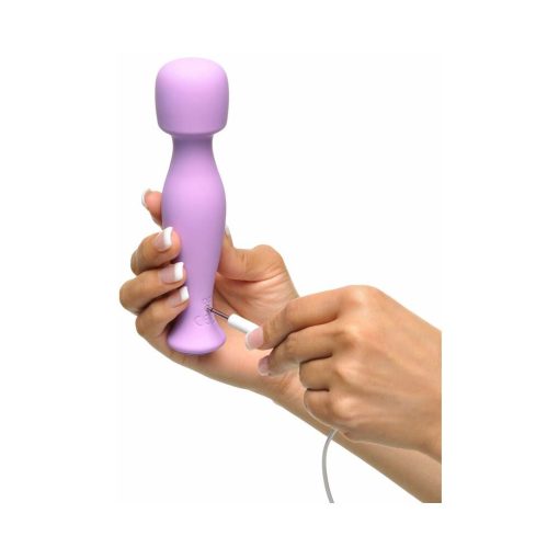 Fantasy For Her Body Massage-Her Rechargeable Silicone Wand Vibrator Purple - Image 5