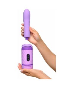 Fantasy For Her Love Thrust-Her Rechargeable Silicone Thrusting Vibrator Purple