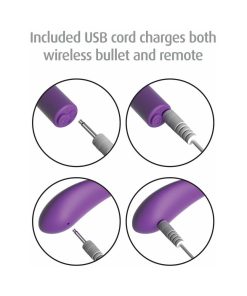 Fantasy For Her Crotchless Panty Thrill-Her & Vibrator Purple