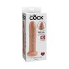 King Cock 7 In. Uncut Cock Realistic Dildo With Moveable Foreskin & Suction Cup Beige