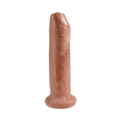 King Cock 7 In. Uncut Cock Realistic Dildo With Moveable Foreskin & Suction Cup Tan - Image 3