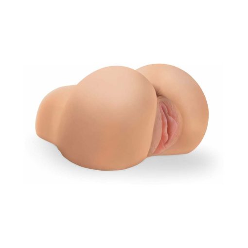 Pdx Dirty Talk Interactive Mini Fuck Me Silly Rechargeable Vibrating Dual-Entry Masturbator Beige - Image 2