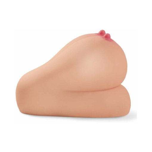 Pdx Dirty Talk Interactive Titty Fuck-Her Rechargeable Vibrating Dual-Entry Masturbator Beige - Image 6