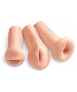 Pdx All 3 Holes 3-Piece Stroker Set Beige