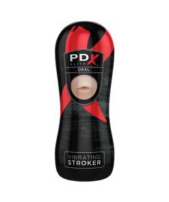Pdx Elite Vibrating Stroker Oral Beige/Black