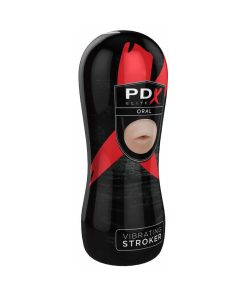 Pdx Elite Vibrating Stroker Oral Beige/Black