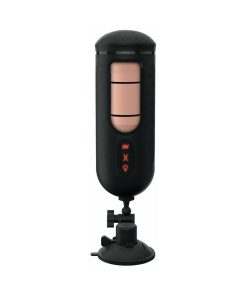 Pdx Elite Vibrating Mega Milker Rechargeable Stroker With Hands-Free Suction Cup Beige/Black