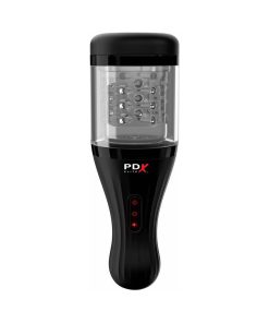 Pdx Elite Talk Dirty Rotobator Rechargeable Rotating Masturbator Clear/Black