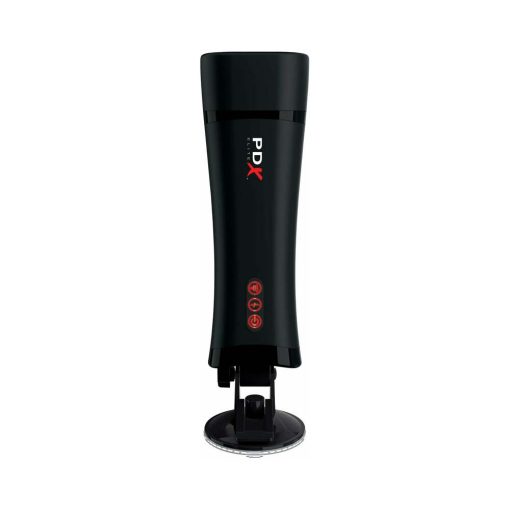 Pdx Elite Talk-Back Rechargeable Vibrating Super Stroker With Hands-Free Suction Cup Beige/Black - Image 3