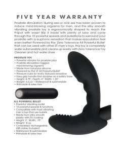 Zero Tolerance Eternal P-Spot Rechargeable Vibrating Prostate Massager Black
