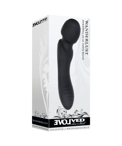 Evolved Wanderlust Rechargeable Dual-Ended Silicone Wand Vibrator Black
