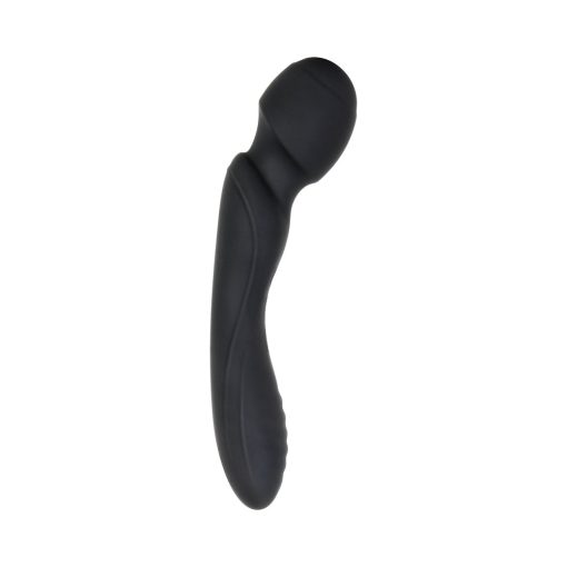 Evolved Wanderlust Rechargeable Dual-Ended Silicone Wand Vibrator Black - Image 2
