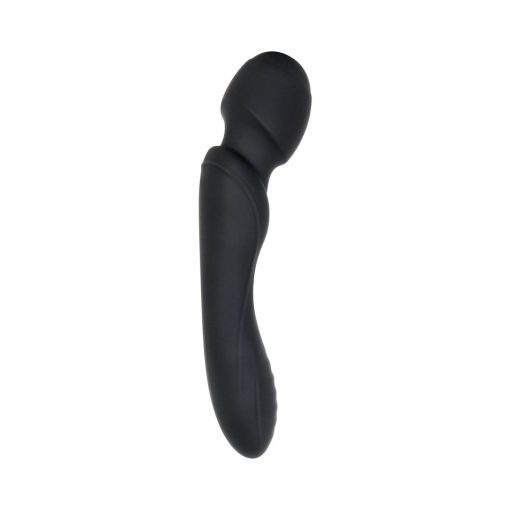 Evolved Wanderlust Rechargeable Dual-Ended Silicone Wand Vibrator Black - Image 3