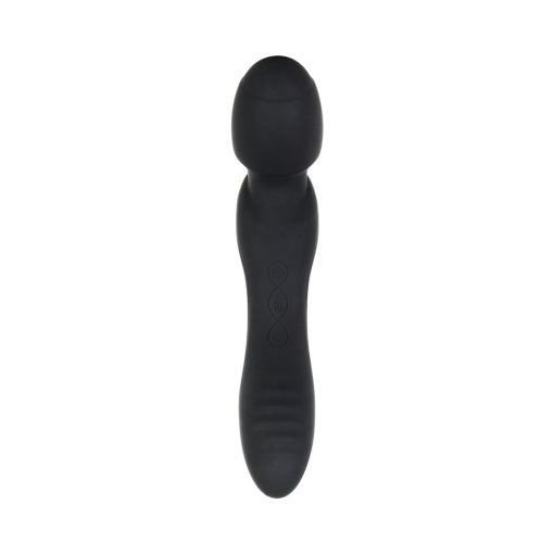 Evolved Wanderlust Rechargeable Dual-Ended Silicone Wand Vibrator Black - Image 6