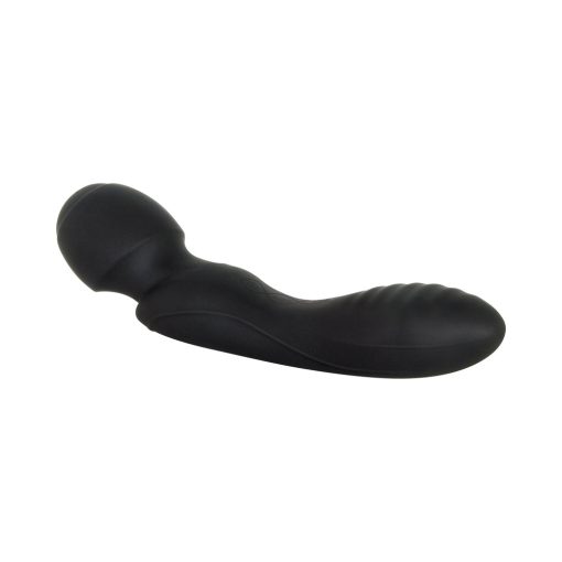 Evolved Wanderlust Rechargeable Dual-Ended Silicone Wand Vibrator Black - Image 7