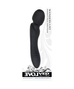 Evolved Wanderlust Rechargeable Dual-Ended Silicone Wand Vibrator Black