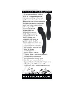 Evolved Wanderlust Rechargeable Dual-Ended Silicone Wand Vibrator Black