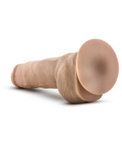 Au Naturel Big Boy 10 In. Posable Dual Density Dildo With Balls Beige