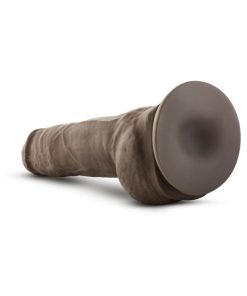 Au Naturel Big Boy 10 In. Posable Dual Density Dildo With Balls Brown