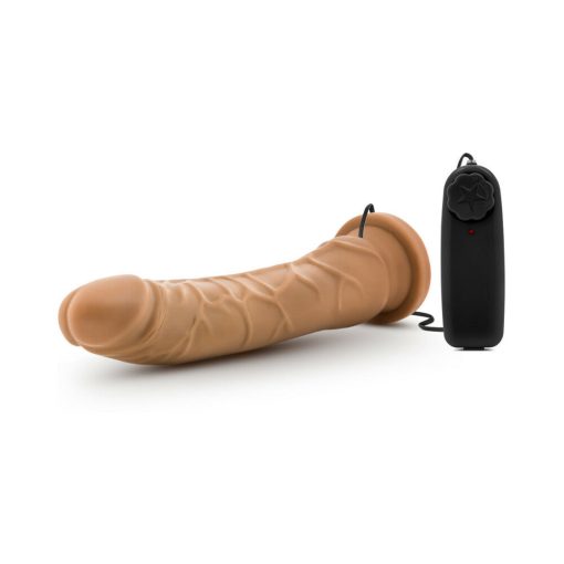 Dr. Skin Remote-Controlled Realistic 8.5 In. Vibrating Dildo Tan - Image 5