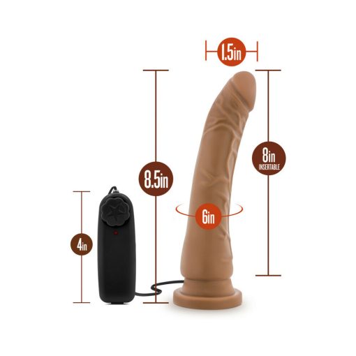 Dr. Skin Remote-Controlled Realistic 8.5 In. Vibrating Dildo Tan - Image 8