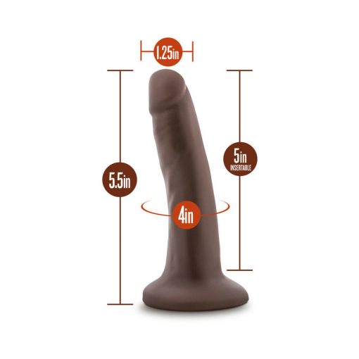 Dr. Skin Realistic 5.5 In. Dildo Brown - Image 8