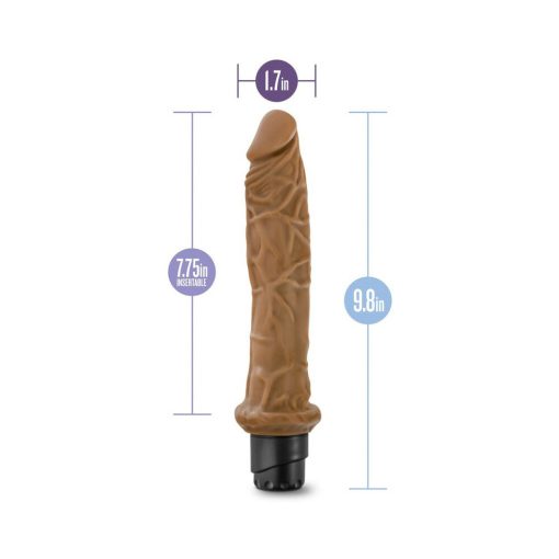 Dr. Skin Vibe 8 Realistic 9.75 In. Vibrating Dildo Tan - Image 5
