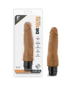 Dr. Skin Vibe 14 Realistic 8 In. Vibrating Dildo Tan