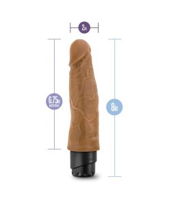 Dr. Skin Vibe 14 Realistic 8 In. Vibrating Dildo Tan