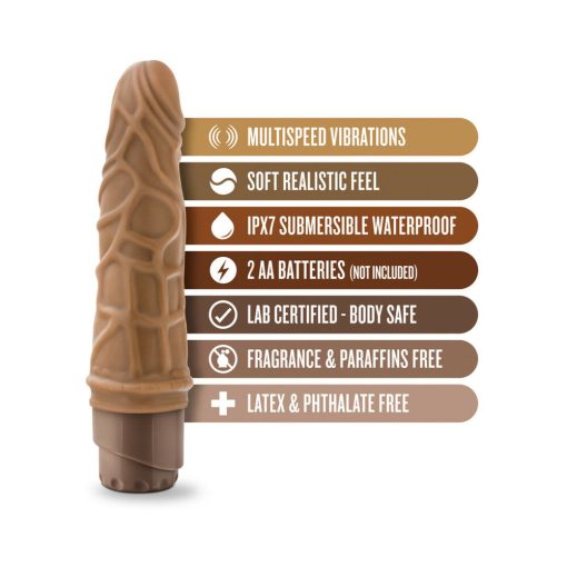 Dr. Skin Vibe 3 Realistic 7.25 In. Vibrating Dildo Tan - Image 6