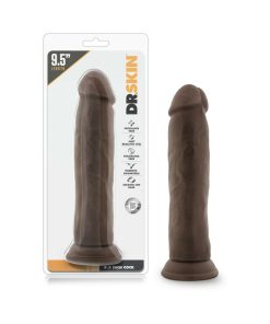 Dr. Skin Realistic 9.5 In. Dildo Brown