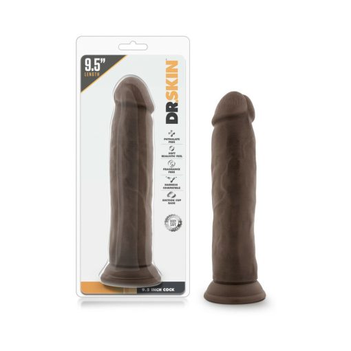 Dr. Skin Realistic 9.5 In. Dildo Brown
