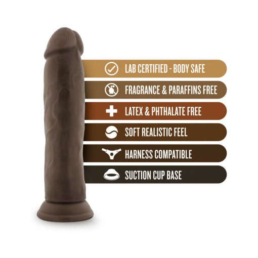 Dr. Skin Realistic 9.5 In. Dildo Brown - Image 6