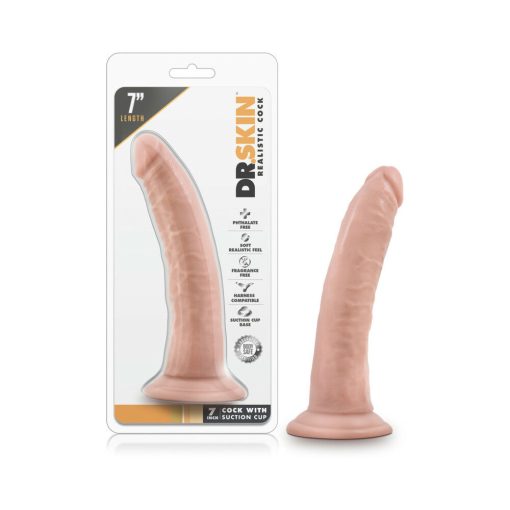 Dr. Skin Realistic 7 In. Dildo Beige