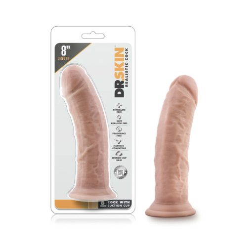 Dr. Skin Realistic 8 In. Dildo Beige