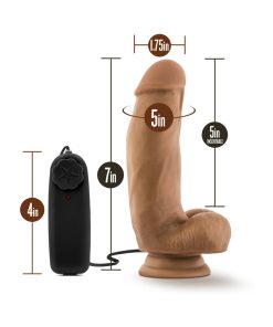 Loverboy Mma Fighter Remote-Controlled 7 In. Vibrating Dildo With Balls Tan